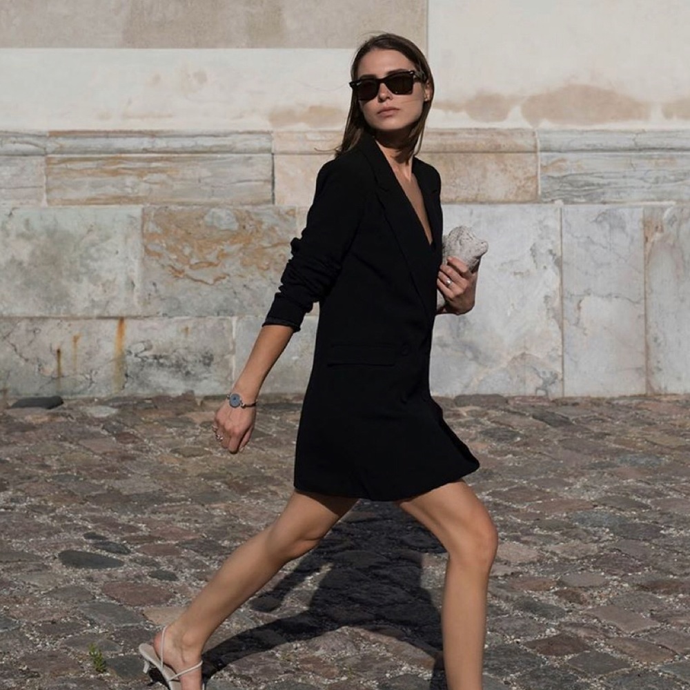 NWT Babaton Amell Blazer Dress Black